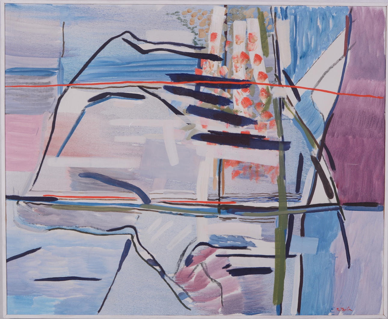 PER THORLIN. Olja på duk.