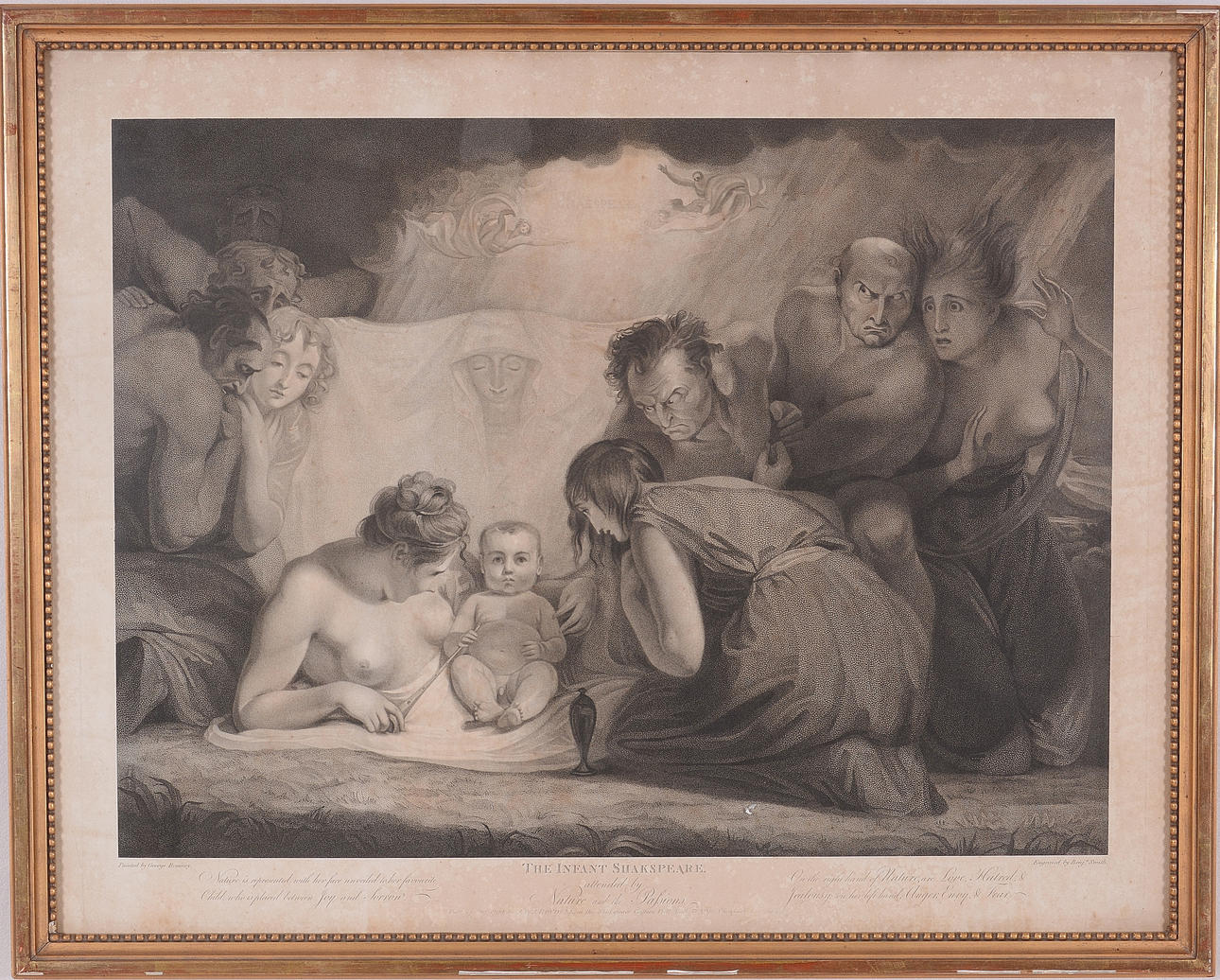 GEORGE ROMNEY. Kopparstick.