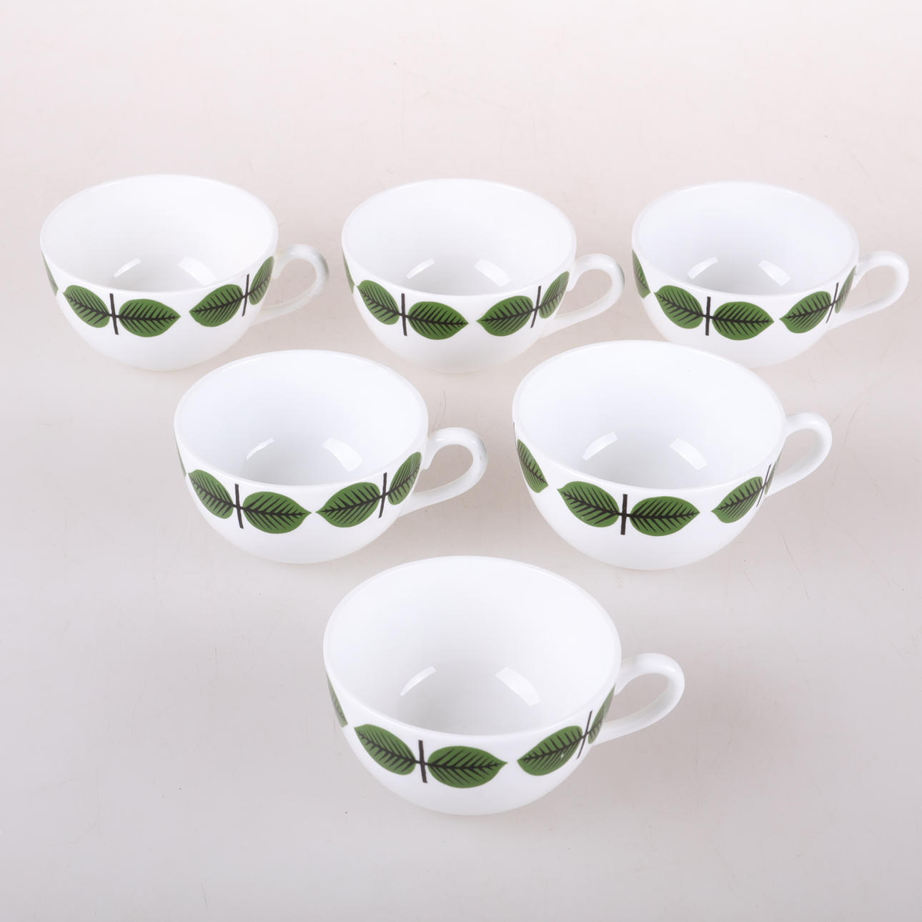 STIG LINDBERG. COPPER, 6 pcs, "Berså", Gustavsberg.