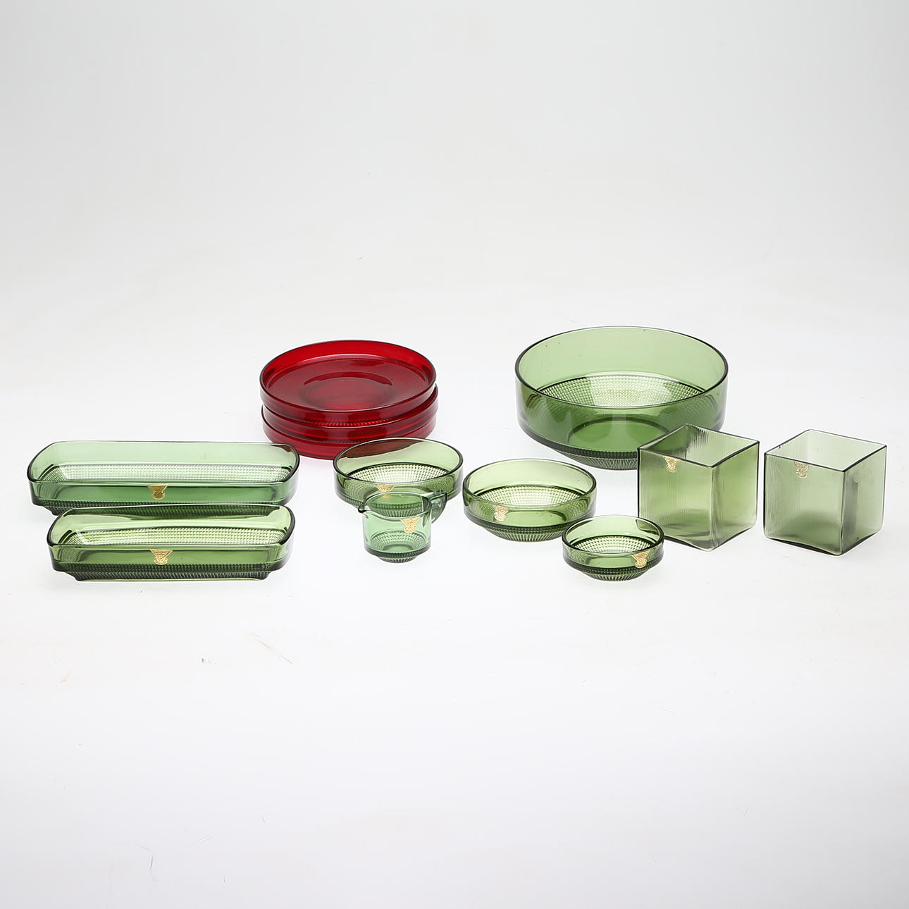 SERVISDELAR, 12 st, glas, Gullaskruf.