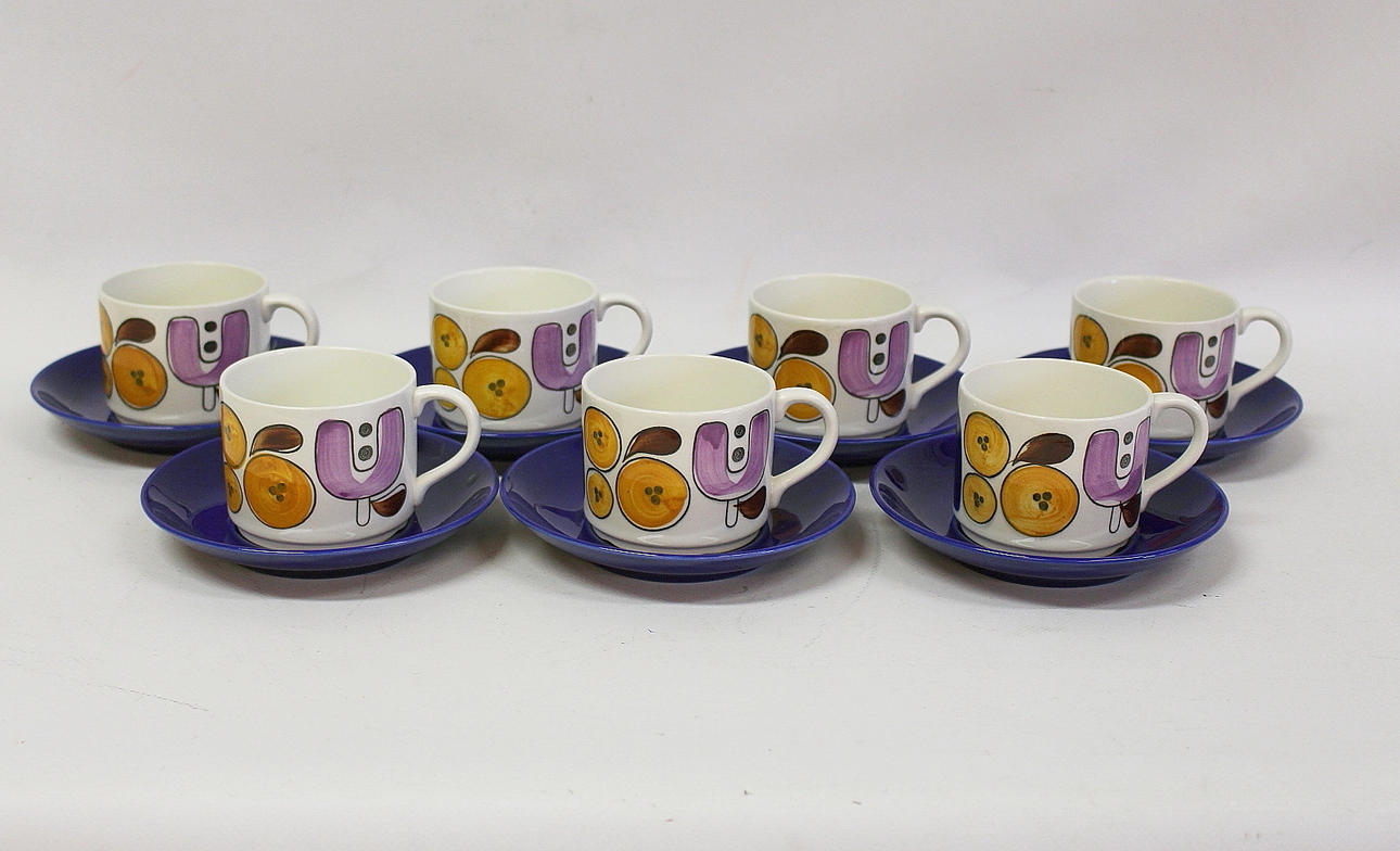 KAFFESERVIS, 14 delar, "Karneval", Timo Sarvimäki för Rörstrand.