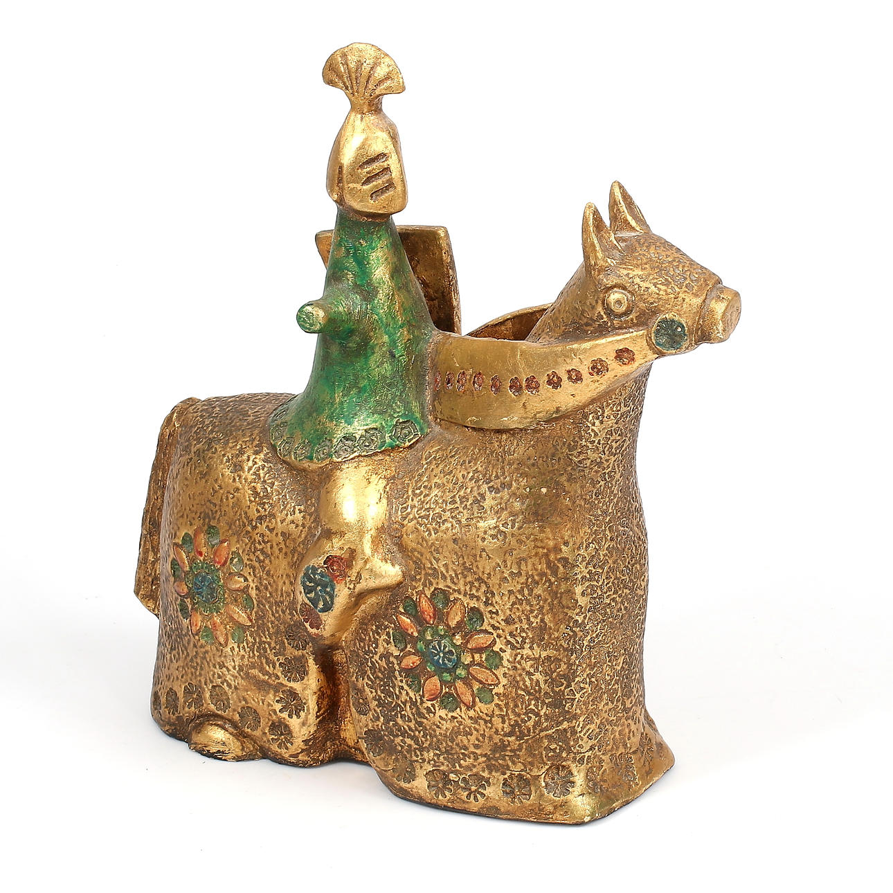 RYTTARE, bemålad keramik, 1900-tal.