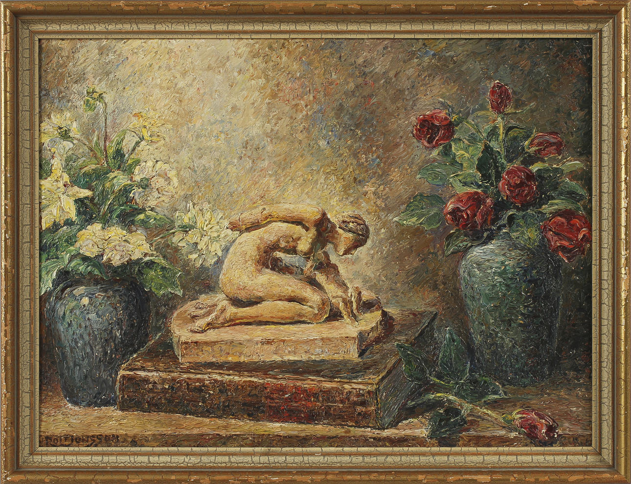 ROLF JONSSON. Olja på pannå, signerad.