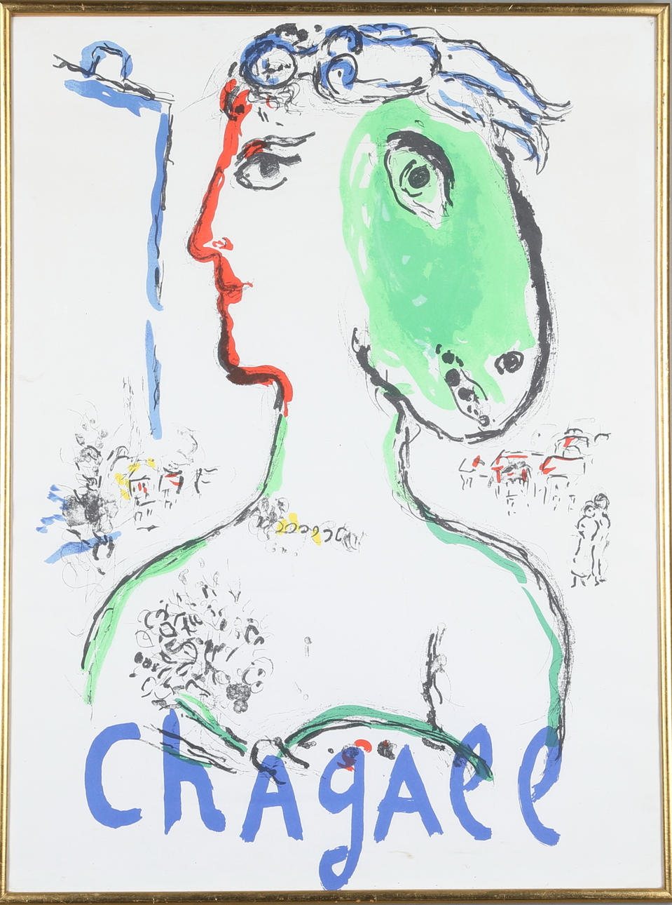 MARC CHAGALL. EFTER. affisch, signerad i trycket.