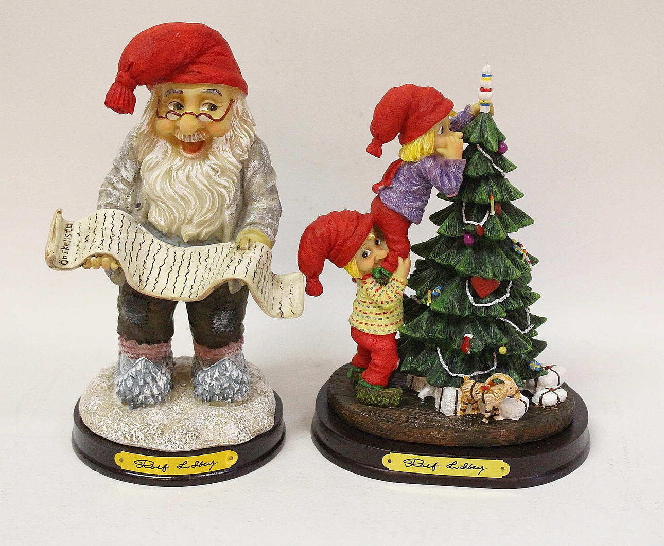 ROLF LIDBERG. Tomtar, Konstmassa 2 st.