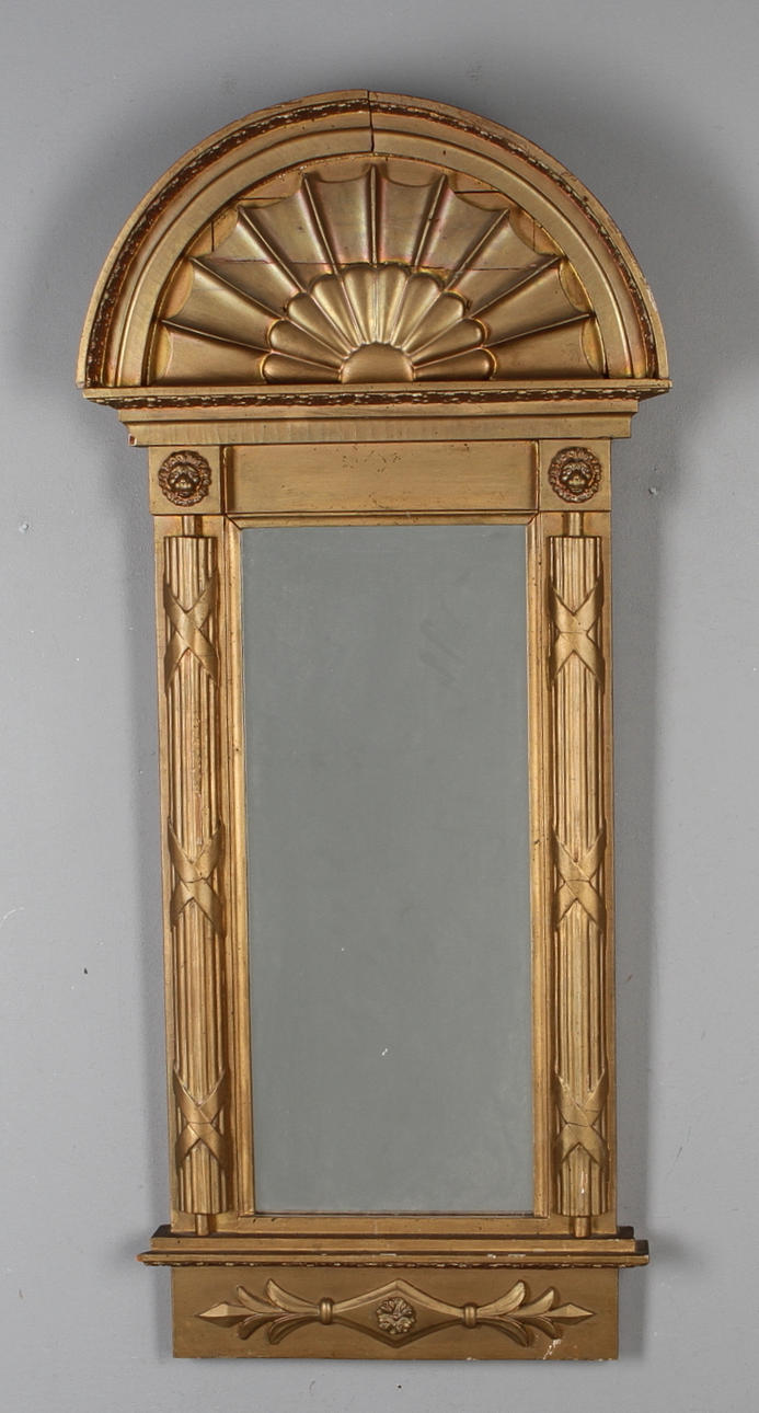 SPEGEL, empir, Stockholm, stämplad J.P. Holmberg, 1830-tal.