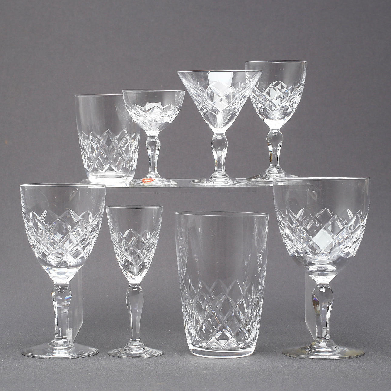 GLASSERVIS, 86 delar, Modell "Karolina", Orrefors.