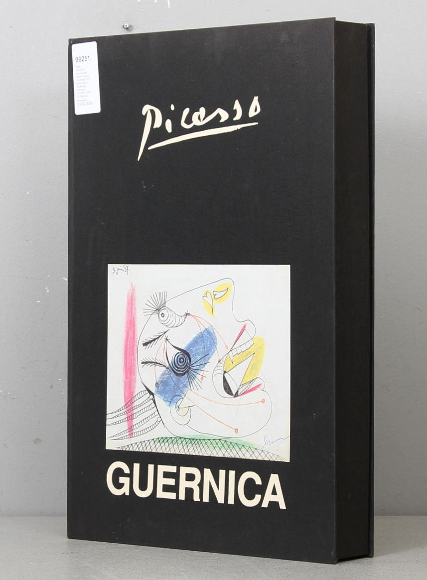 PABLO PICASSO, Konstmapp faksimil utgåva, "Guernica", IPC International Publishing Company, 133/298, 1990, 42 blad.