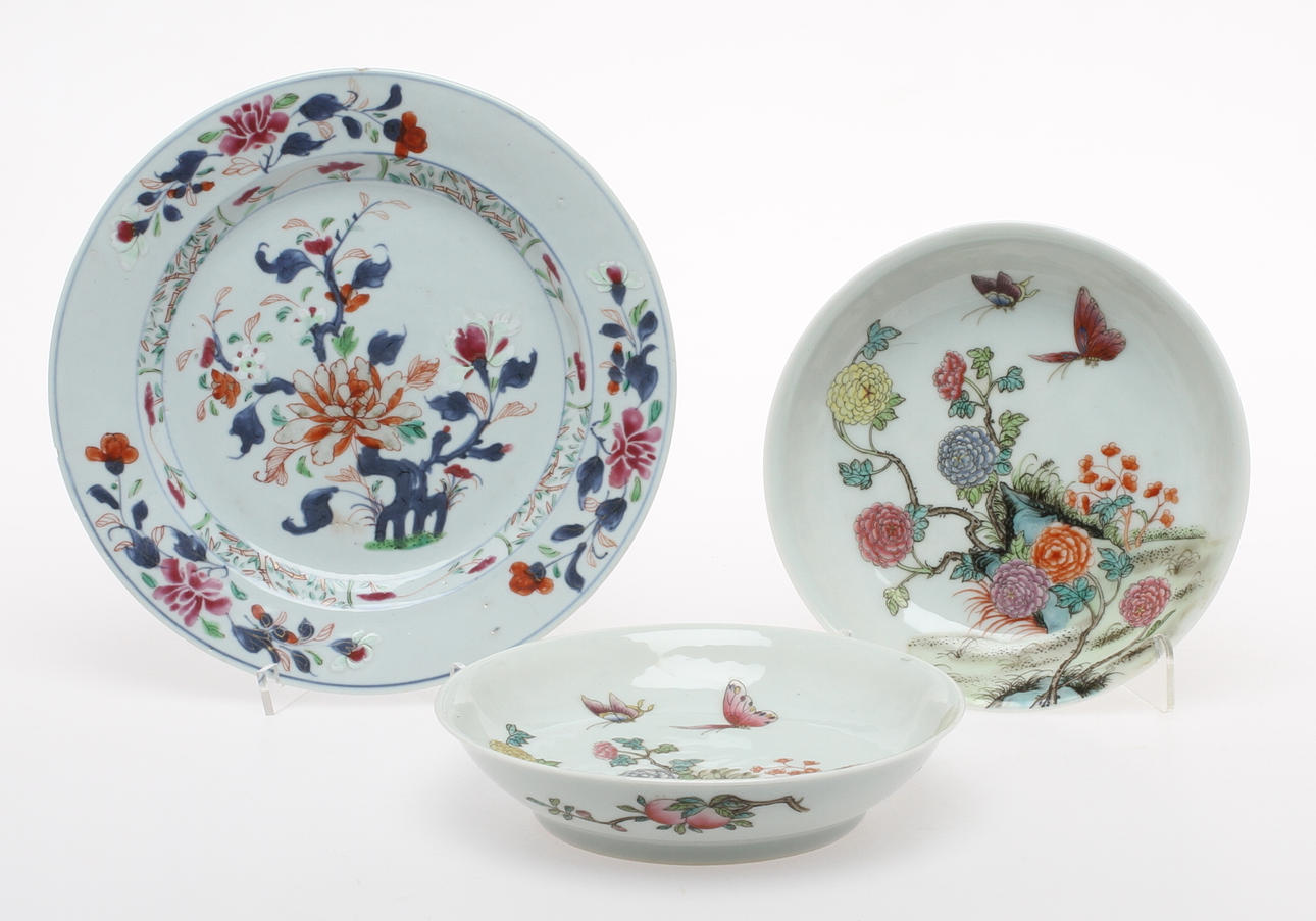 ´TALLRIK, SKÅLAR 1 par, porslin, Kina.