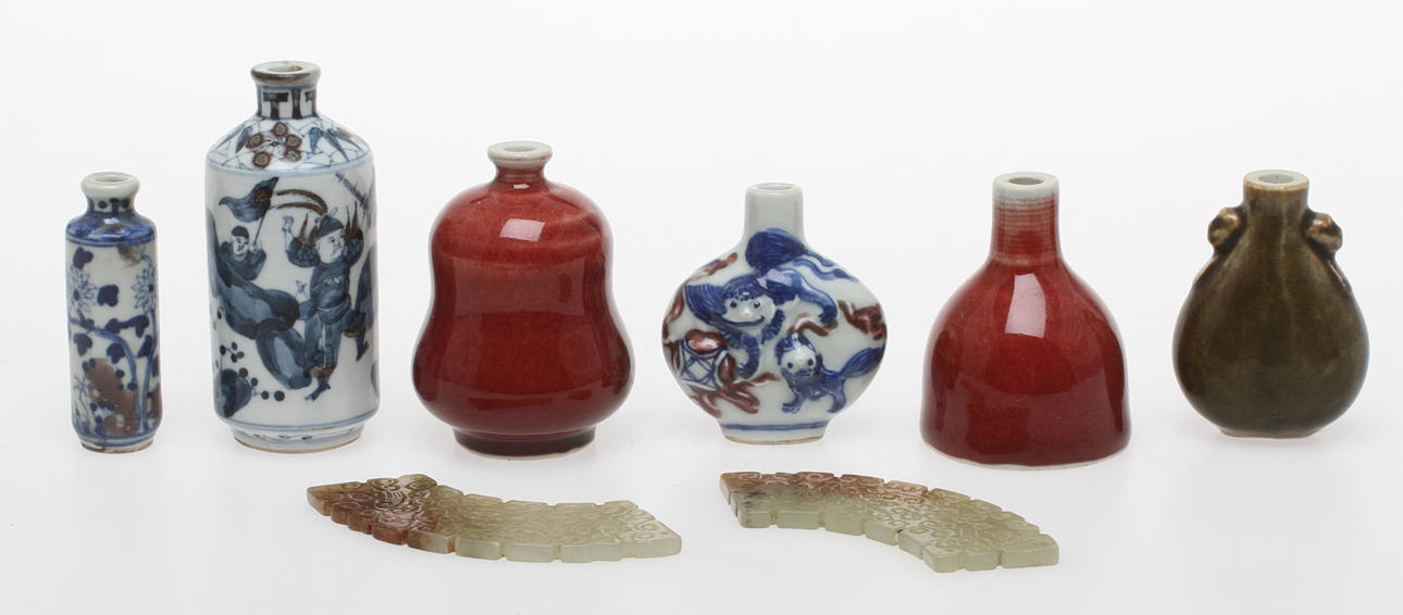 SNUSFLASKOR 6 st, porslin, STENARBETEN, 2 st, Kina.