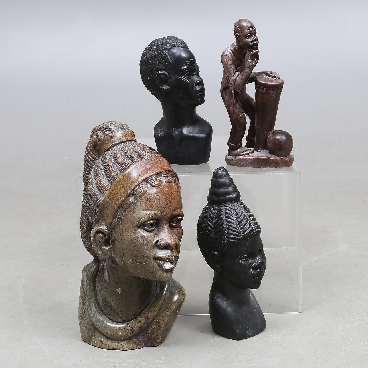 SCULPTURES, 4 pcs, stone, Africa.