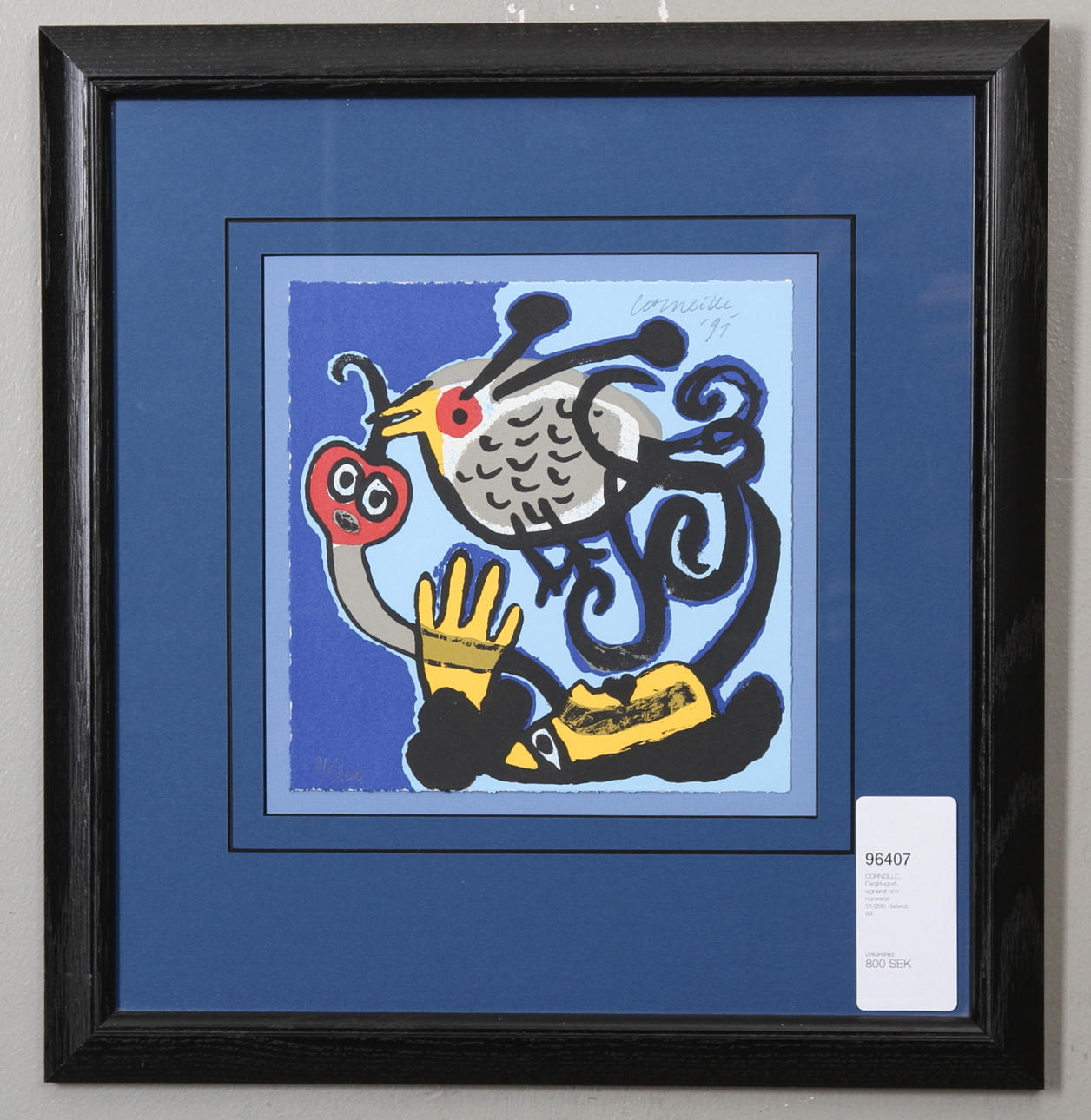 CORNEILLE, Färglitografi, signerat och numrerat 31/200, daterat 99.