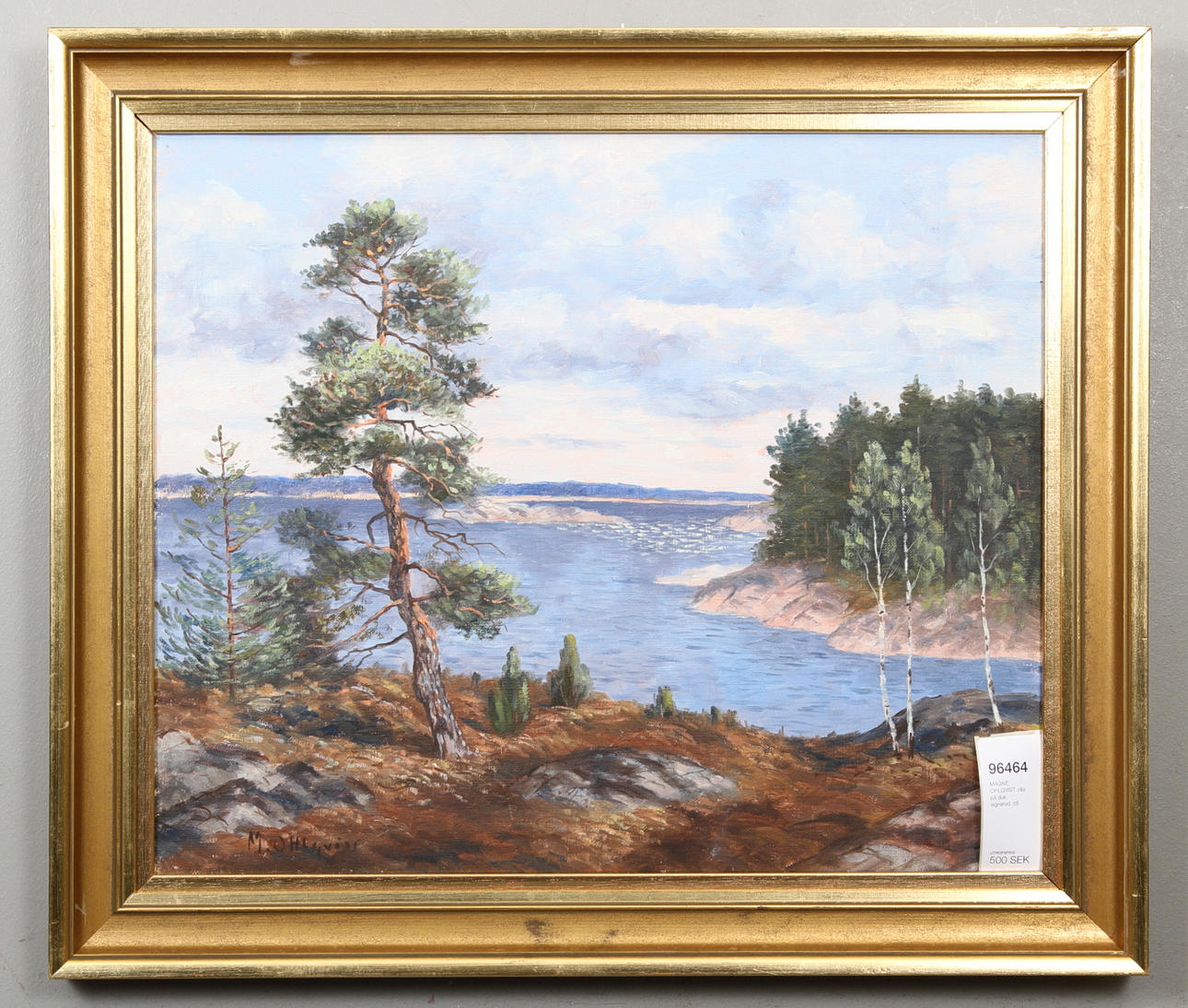 MAGNE OHLQVIST. olja på duk, signerad.