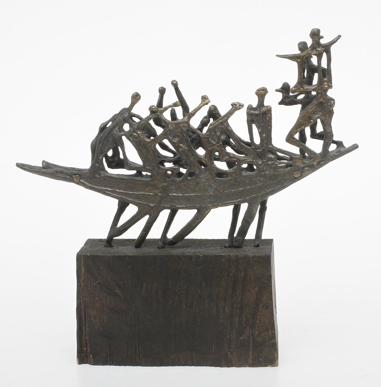 PUCK STOCKLASSA. Multipel/skulptur, brons, otydligt stämplad på sockel.