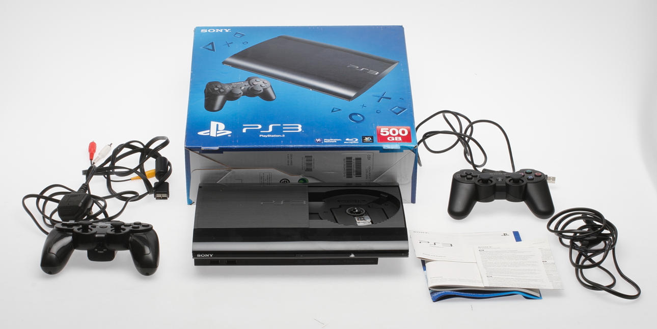 SPELKONSOL, Playstation 3, 2 handkontroller.