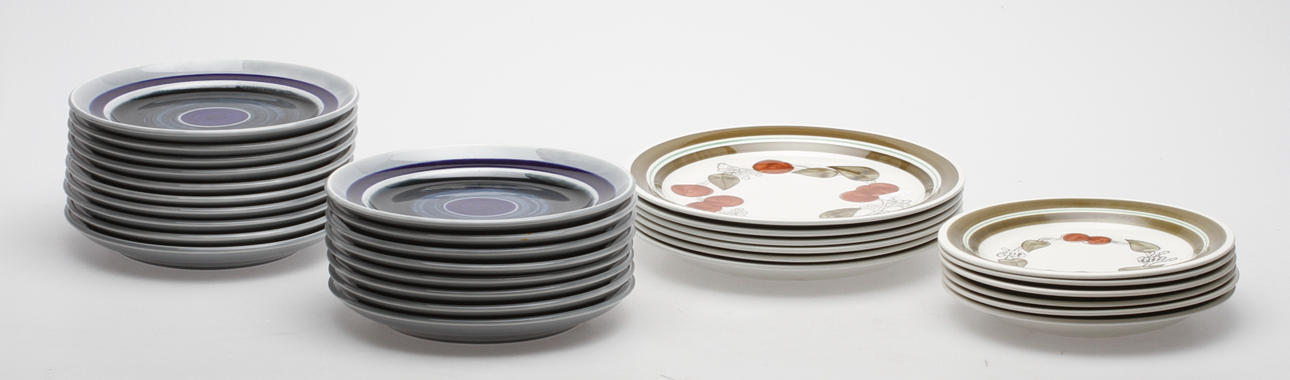 SERVISDELAR, 12 + 18, Rörstrand samt Gefle.