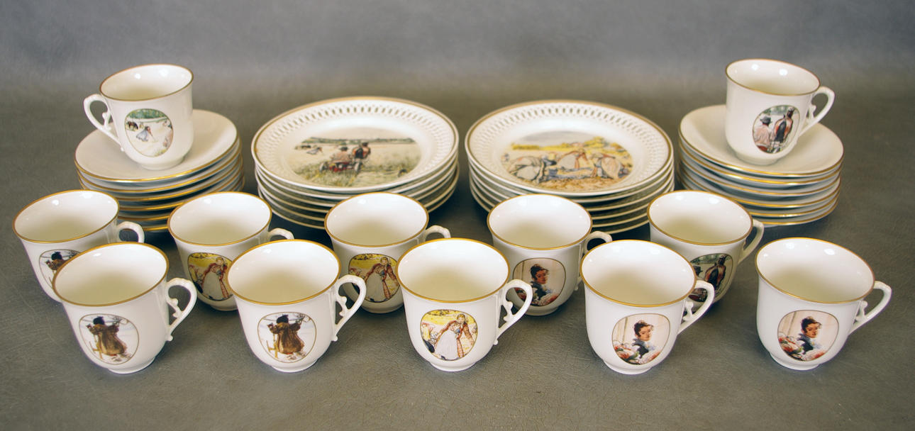 KAFFESERVIS, Carl Larsson-motiv, Bing & Gröndal.