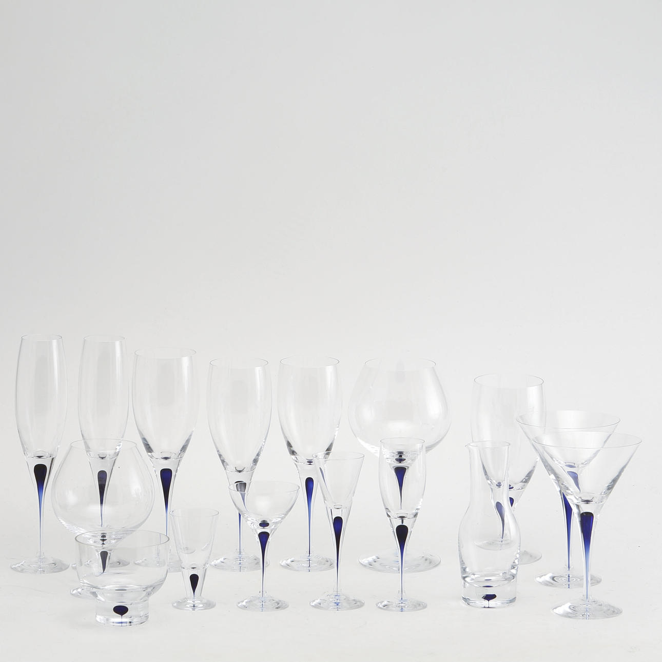 GLAS, "Intermezzo", Orrefors, 16 Teile.