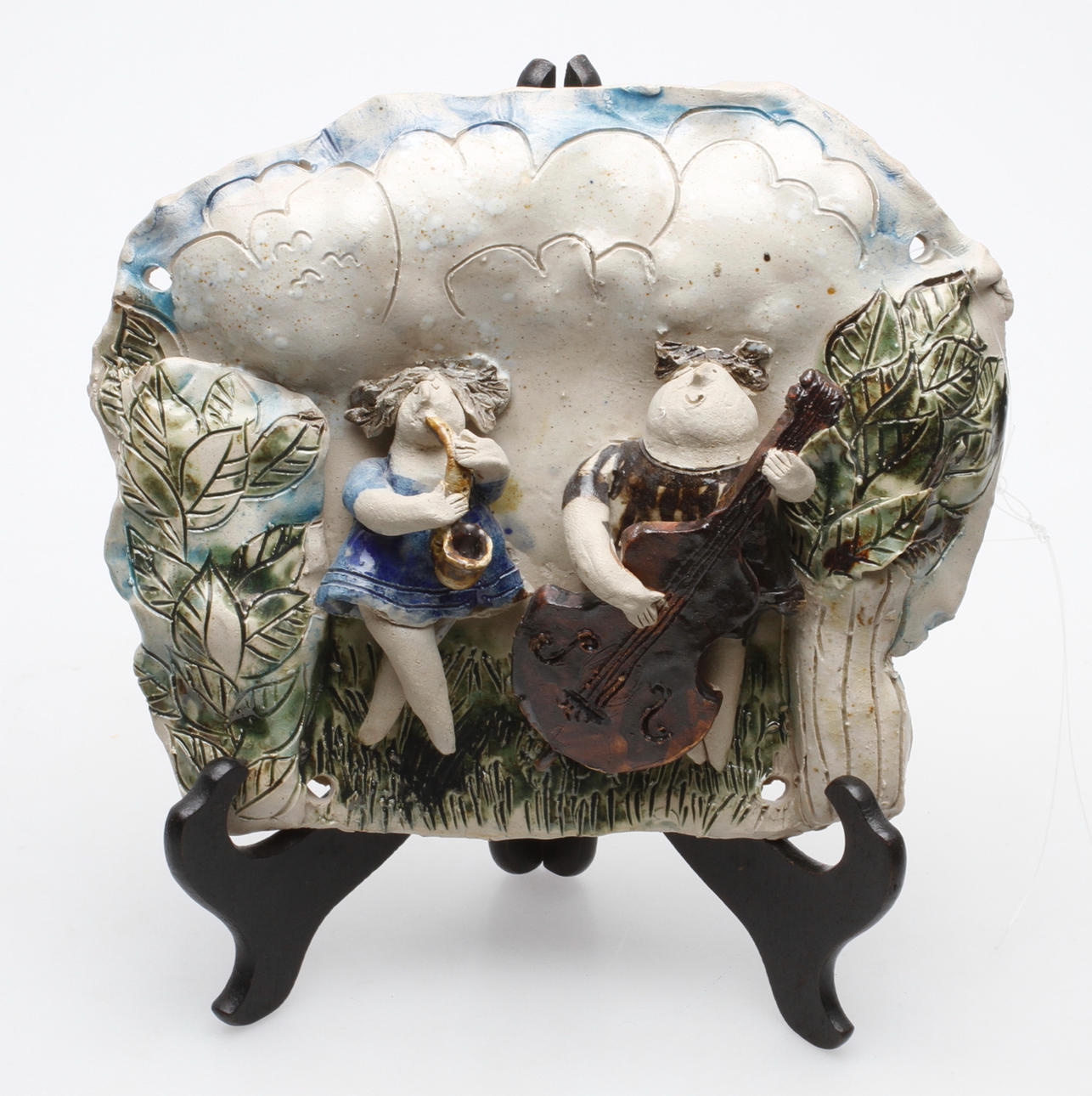 AMIE STÅLKRANTZ, reliefer, 3 st, keramik, signerade.