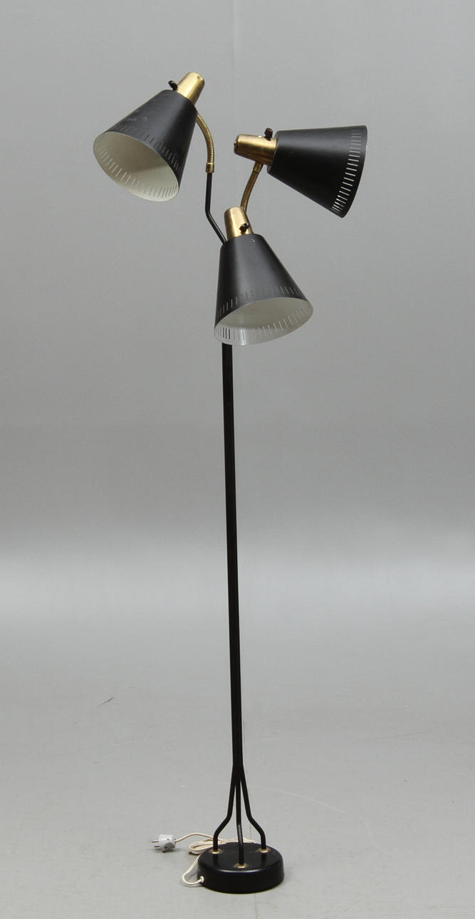 GOLVLAMPA, 3-armad, Eskilstuna elctrofabriks AB, 1900-tal.