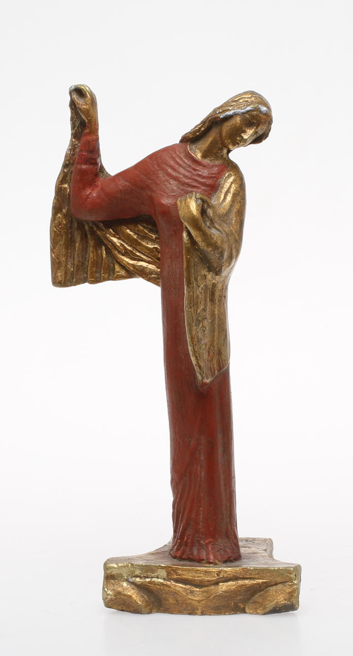ARNE HALLÉN. Sakral skulptur, bemålad gips, signerad.