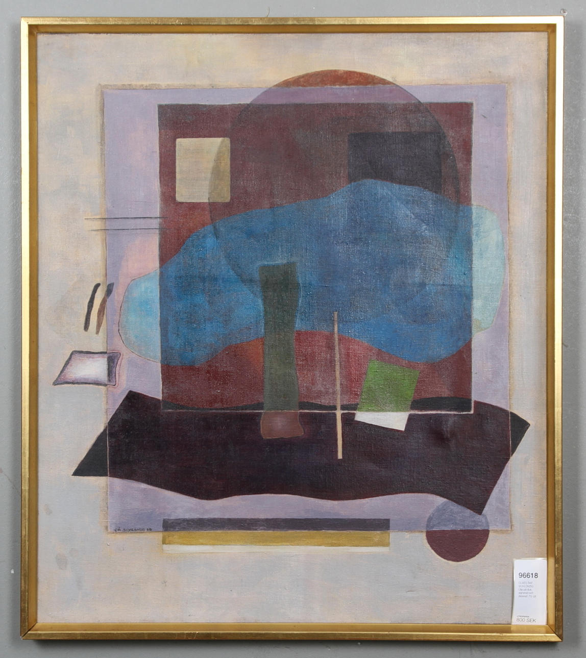 CLAES-ÅKE SCHLÖNZIG. Olja på duk, signerad och daterad -70.