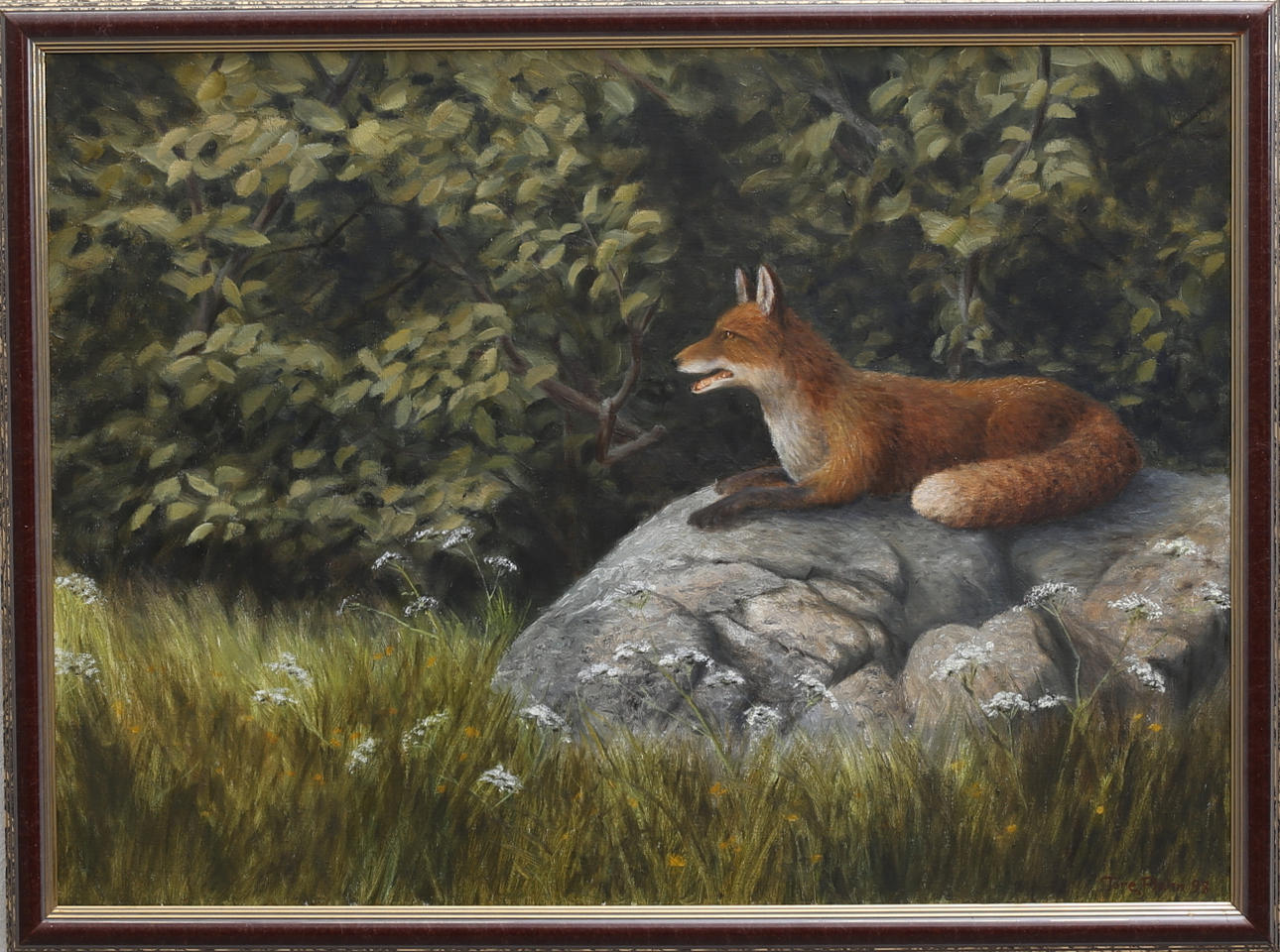 TORE PLAHN. "Summer Fox". Oil on canvas, signed and dated 98.