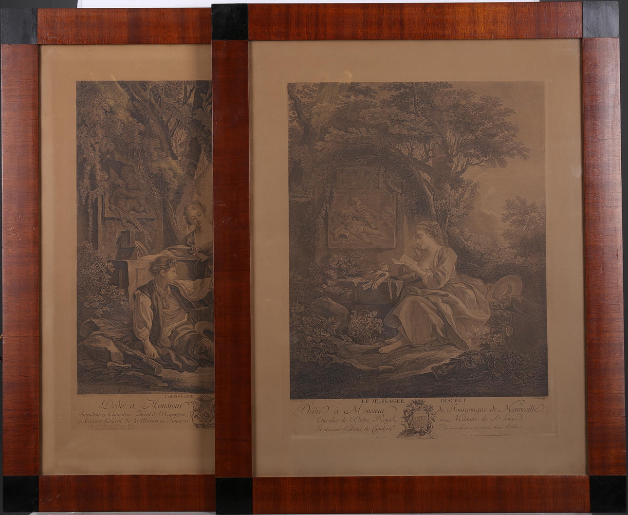 FRANÇOIS BOUCHER. EFTER. GRAVYRER, 2 st, 17-1800-tal.