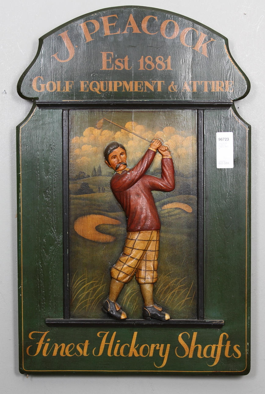 VÄGGTAVLA, bemålat trä, England, 1900-tal.