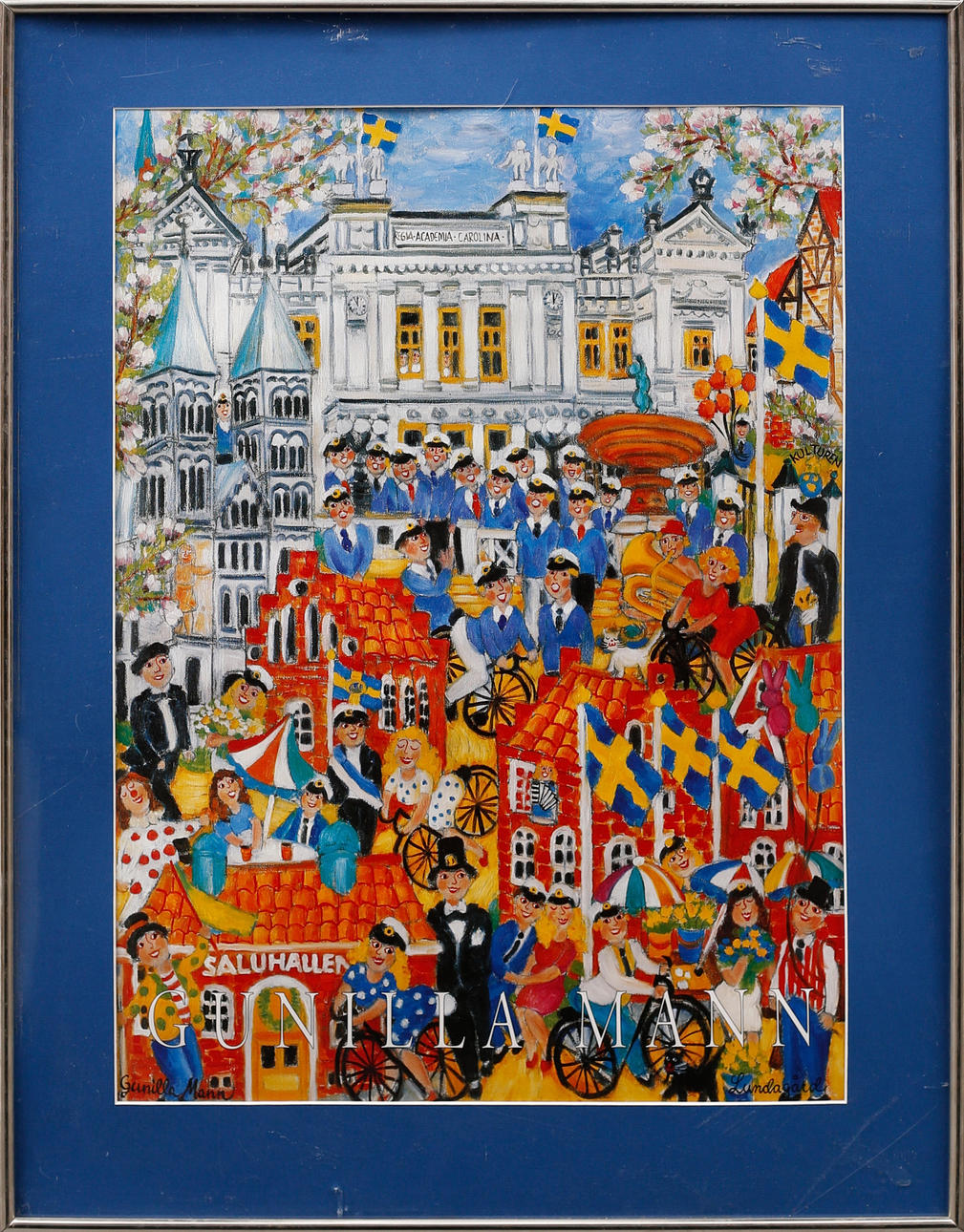 GUNILLA MANN. Poster, Lund's student singer.