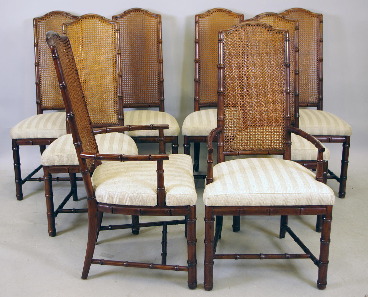 STOLAR MED ROTTINGRYGG, 8 stycken, Henredon.