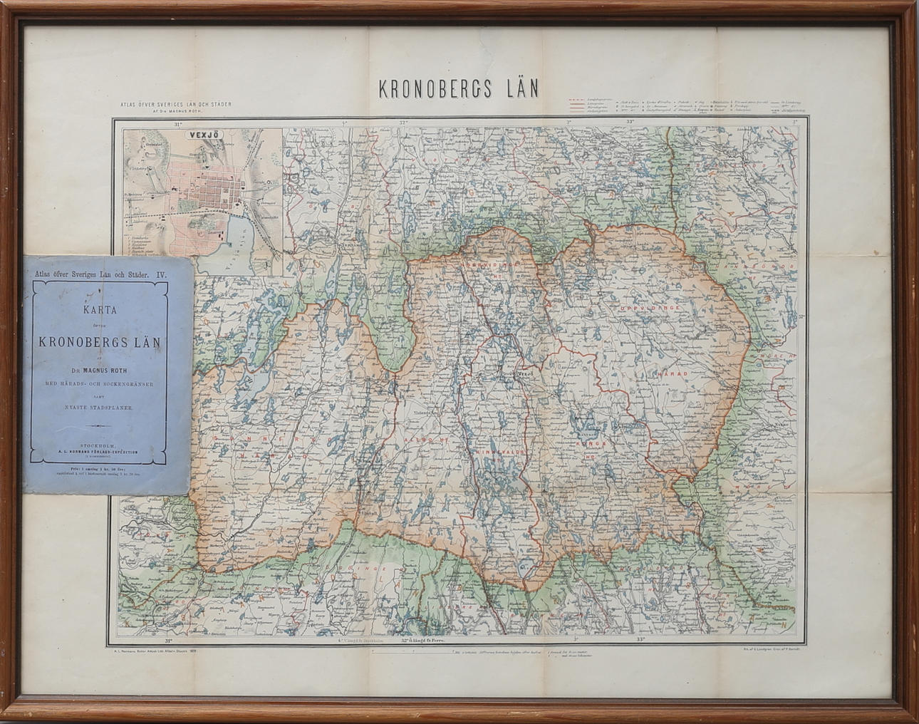 KARTA över KRONOBERGS LÄN, 1878.