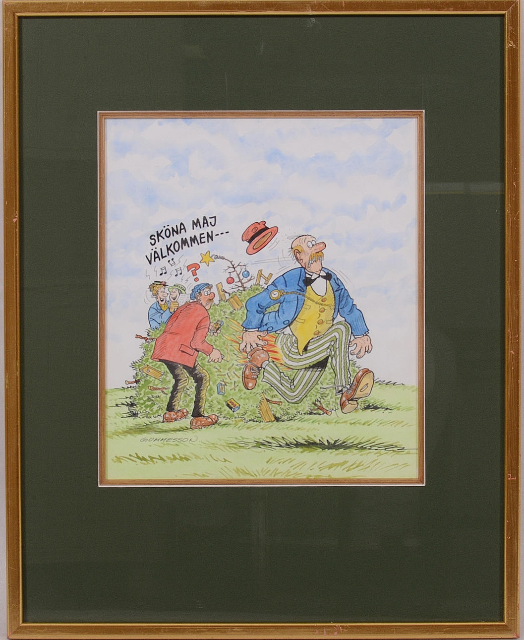 GÖSTA GUMMESSON. Akvarell.