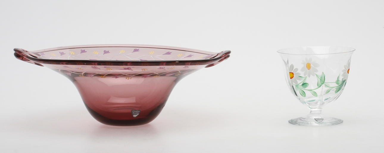 SKÅLAR, 2 st, Eva Englund, Orrefors.