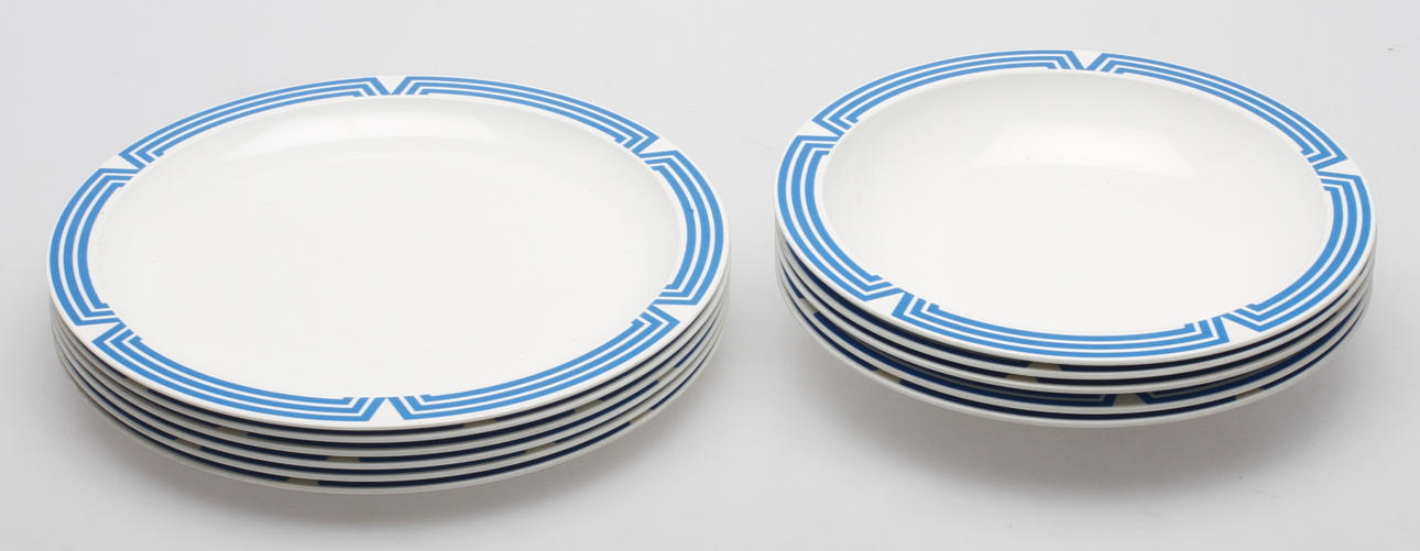 SERVISDELAR, 11 delar, Melamin, Gustavsberg.