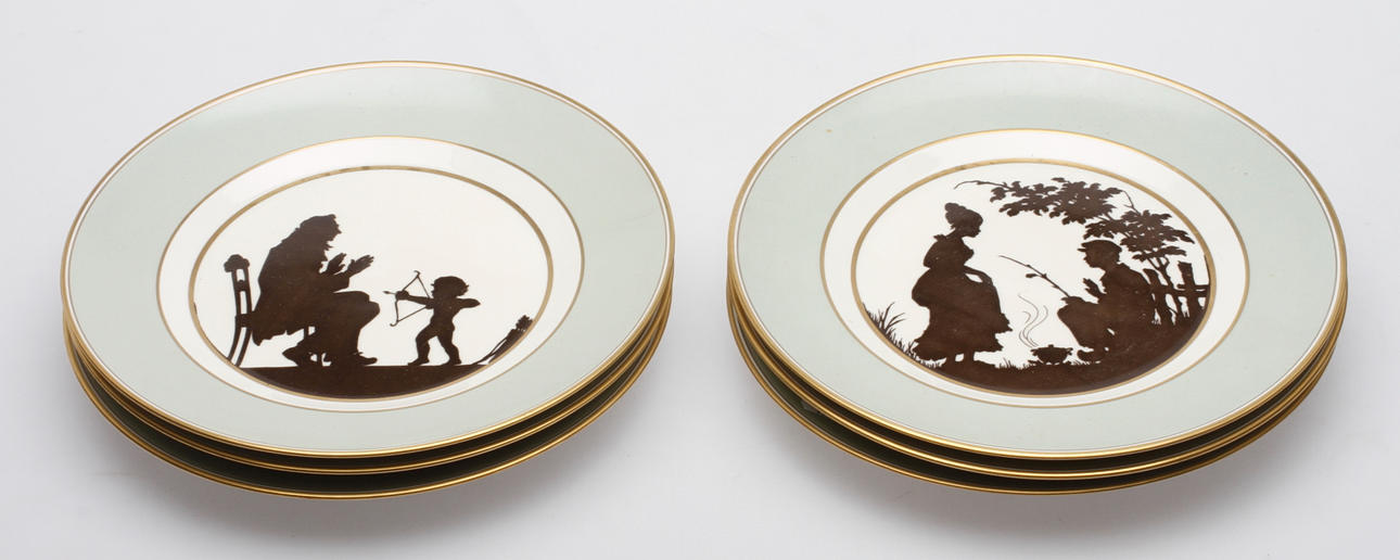 TALLRIKAR, 6 st, Royal Copenhagen, 1900-tal.