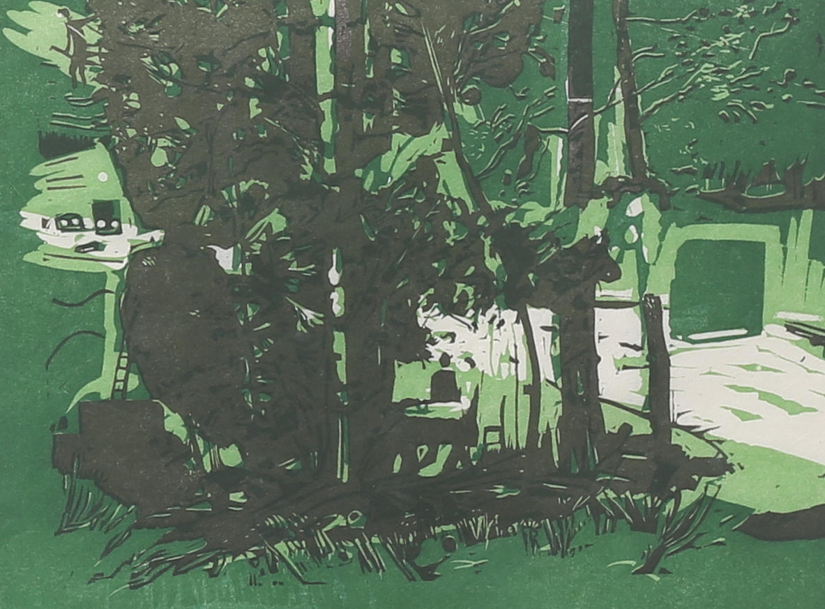 STIG MORIN. Linoleum cut, signed and numbered 260/380, dated -81.