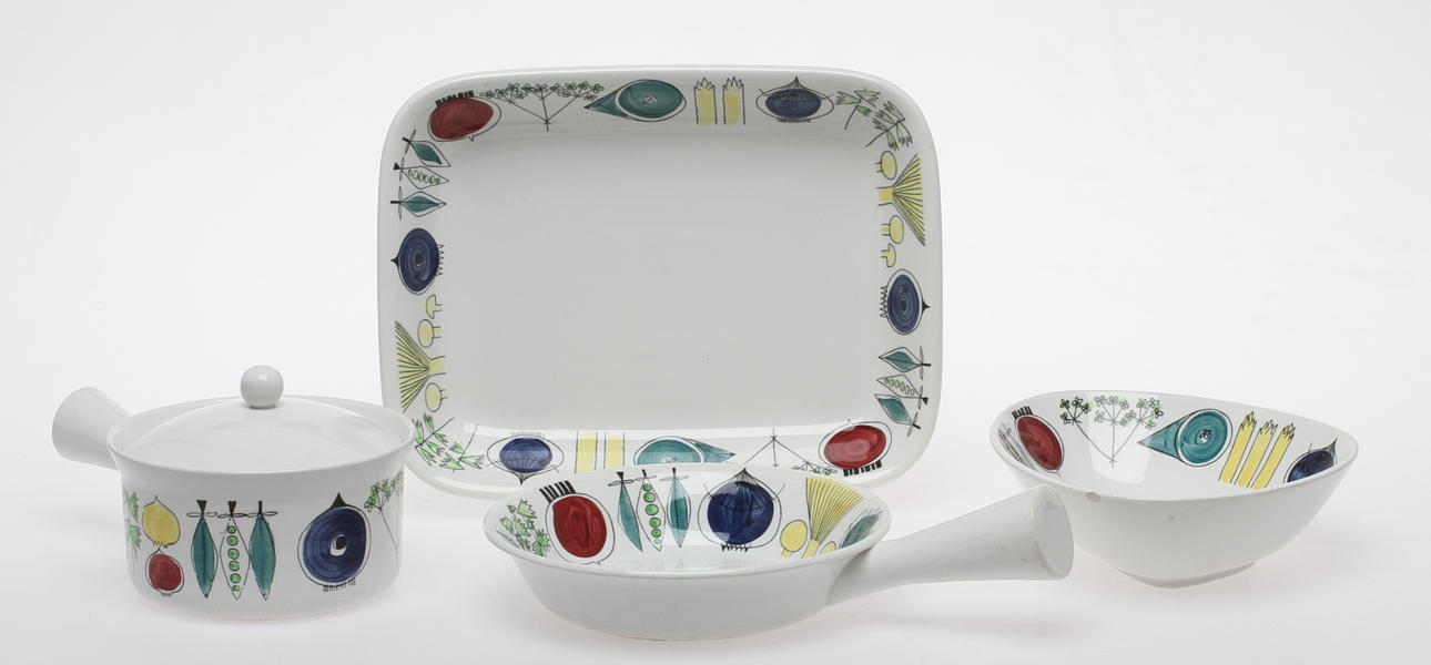 SERVISPORSLIN, 4 delar, "Picknick", Marianne Westman, Rörstrand.