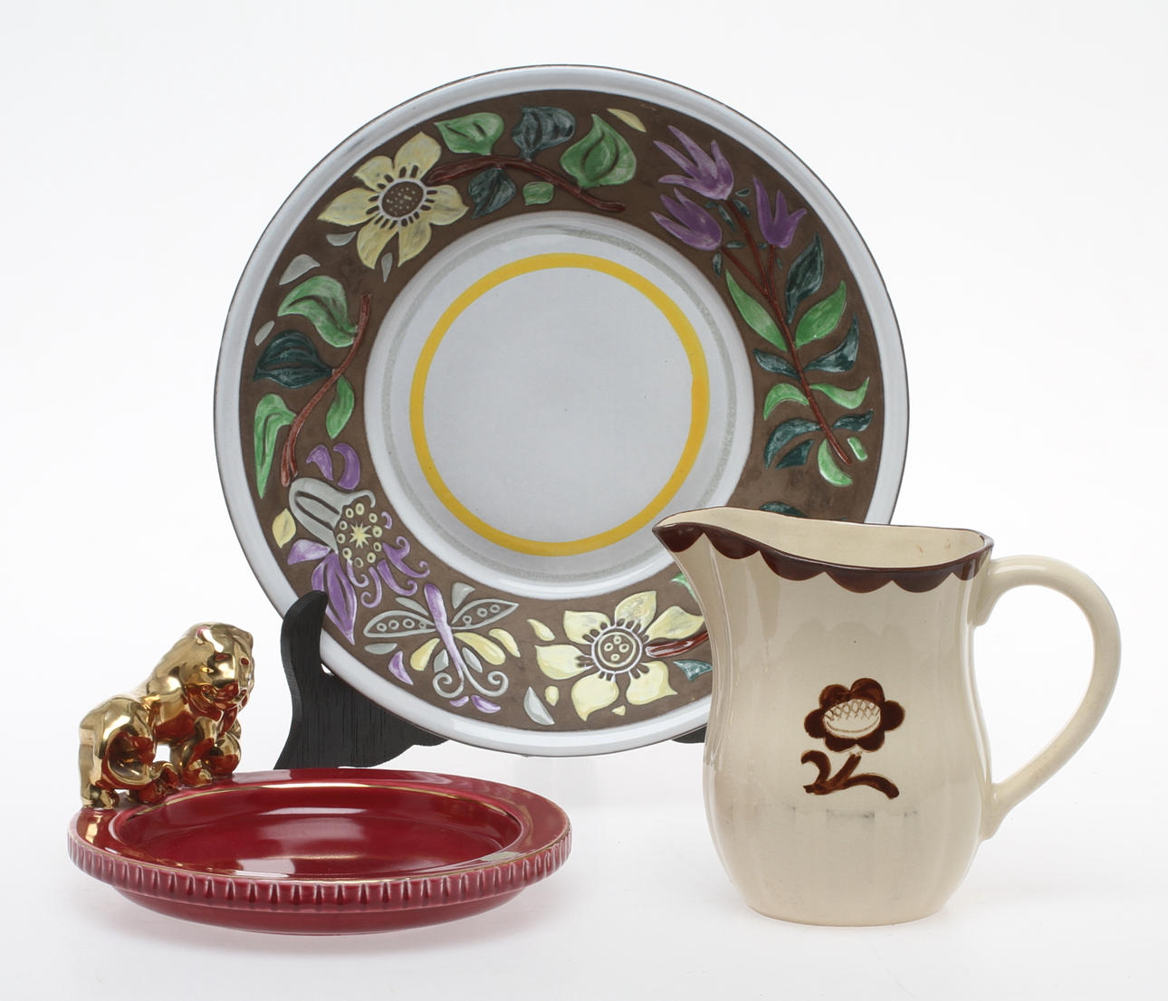 PARTI PORSLIN, 3 delar, bl.a "Pyro" Gustavsberg.