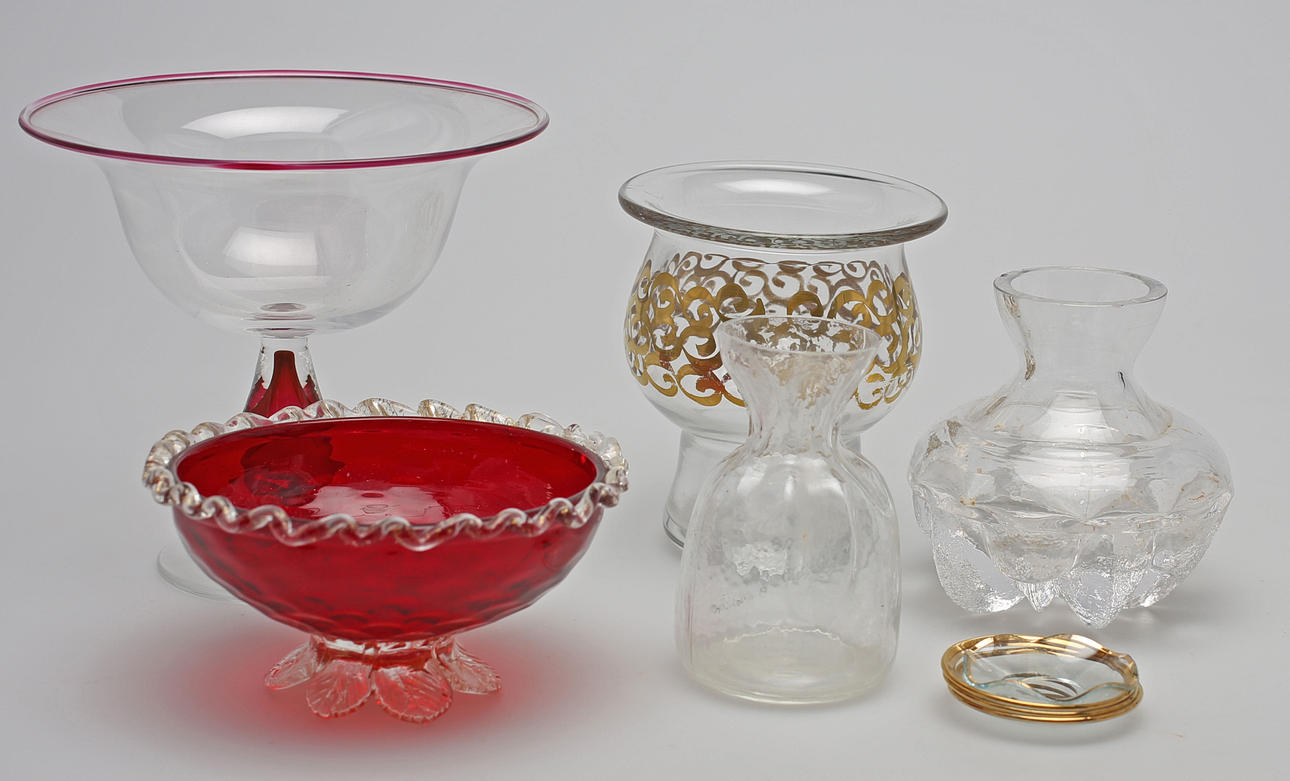 PARTI GLAS, 5 delar, bla Margareta Hennix, Johansfors.