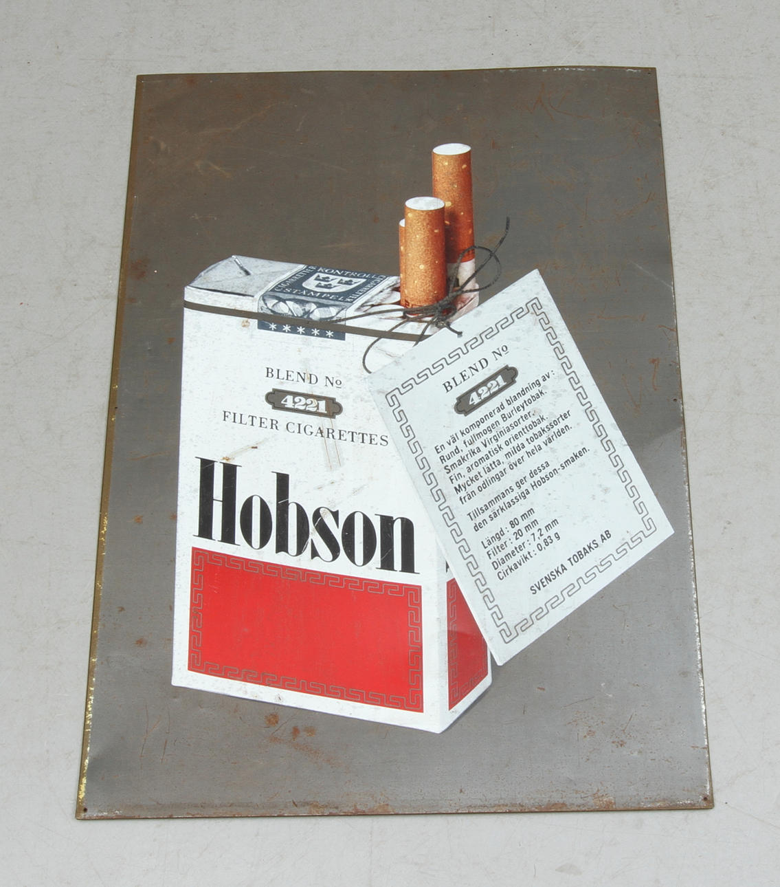 PLÅTSKYLT, "Hobson".