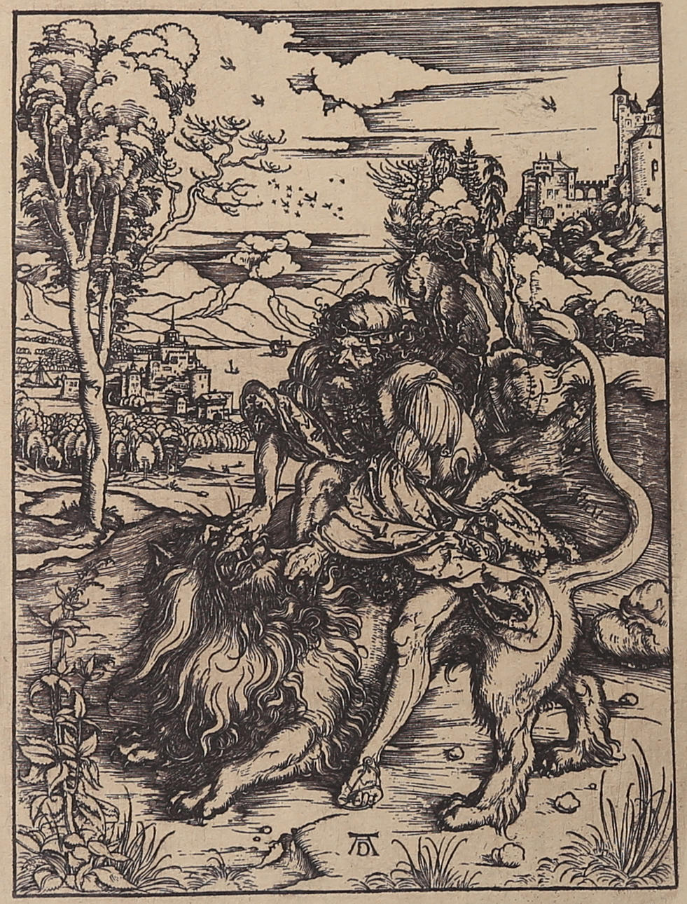 ALBRECHT DÜRER. EFTER. radering, signatur i pladen.