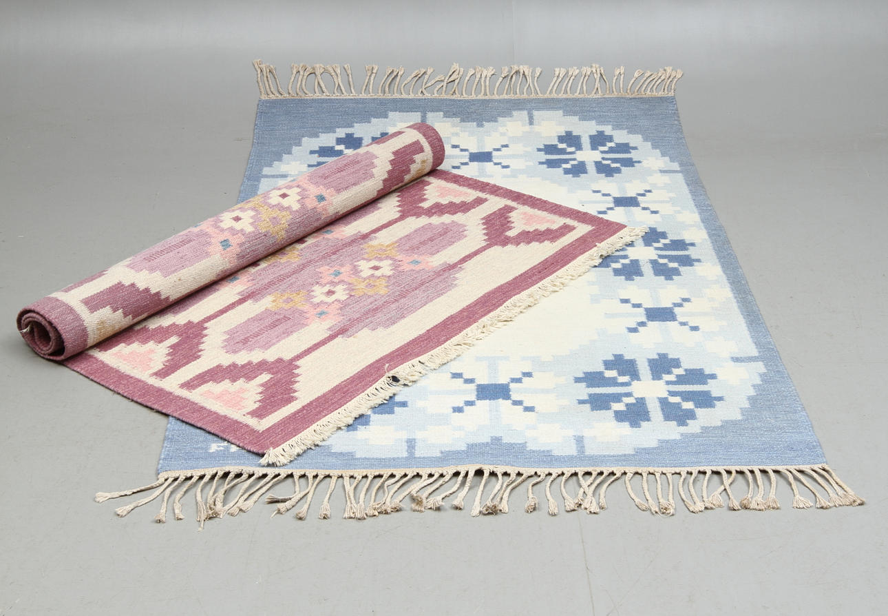 MATTOR 2 st, röllakan, sign FAF samt ILS, 1900-tal.