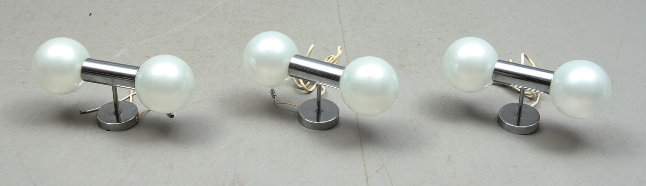 VÄGGARMATURER, 3 st, Tyskland, 1900-tal.