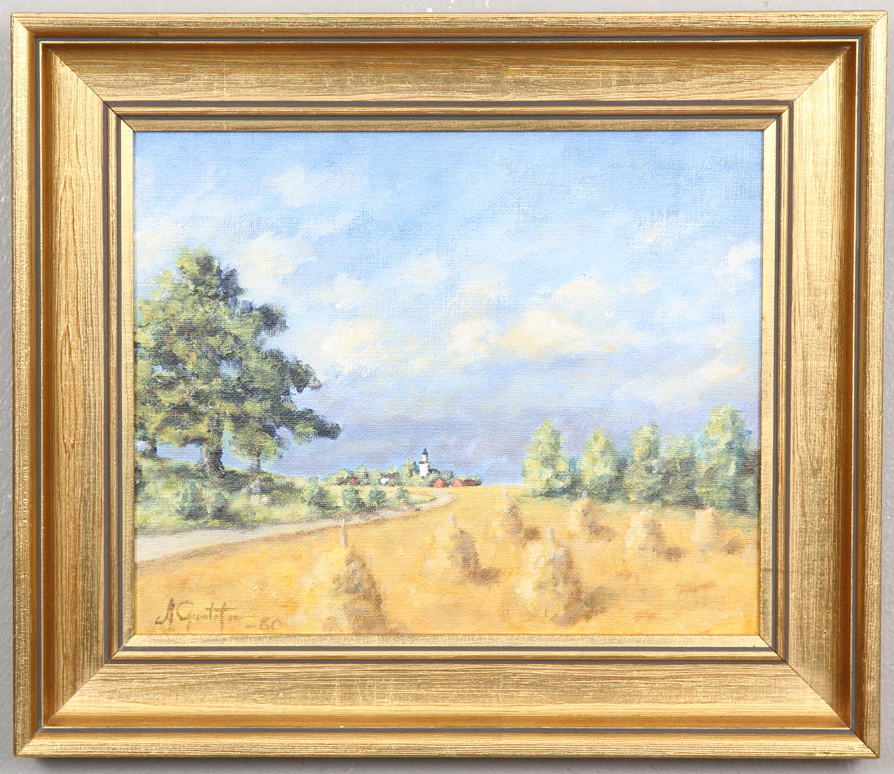 ANDERS GUSTAFSSON. Olja på pannå, signerat.