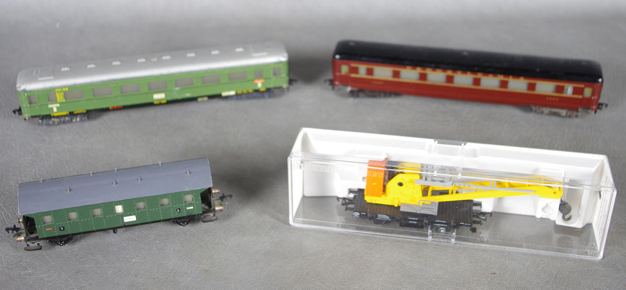TÅGVAGNAR, 4 stycken, Fleischmann.