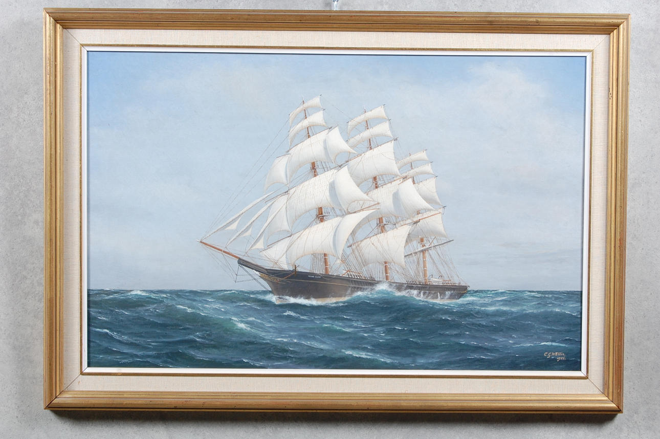 CARL GEORGE WALLIN. olja på duk signerad, daterad - 56.