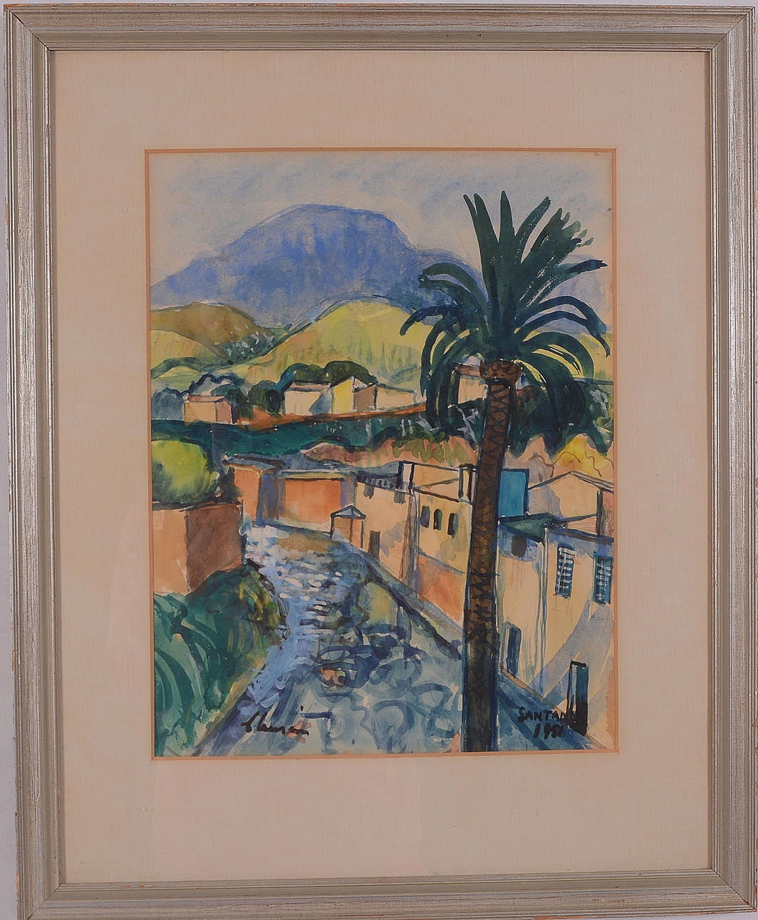 OIDENTIFIERAD KONSTNÄR. Akvarell.