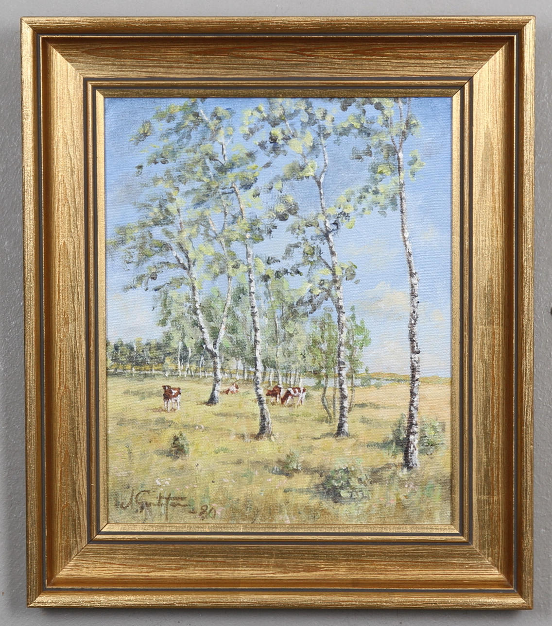 ANDERS GUSTAFSSON. Olja på pannå, signerat.