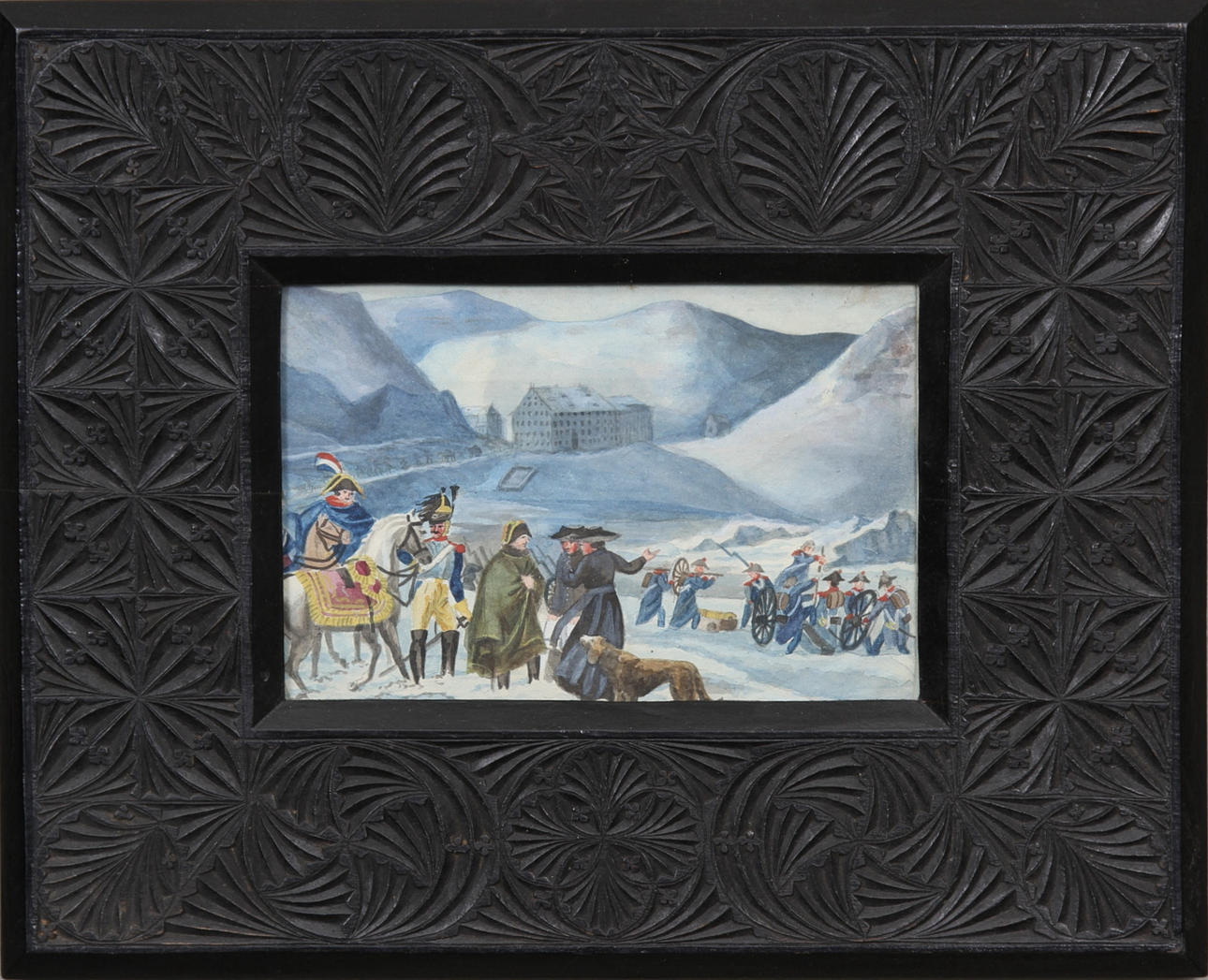 OKÄND KONSTNÄR. Napoleon vid S:t Gotthardsberg.